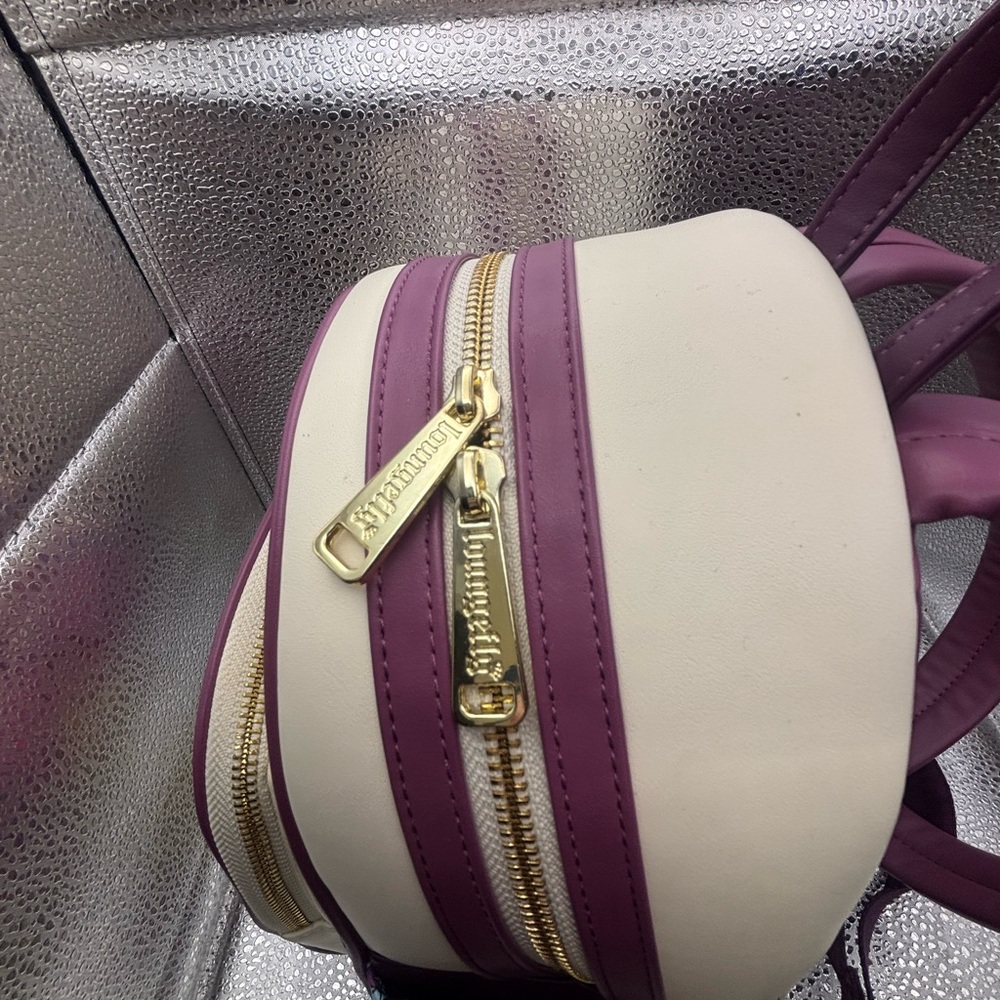 Loungefly Belle Stained Glass Mini Backpack - Pink, Cream & Yellow - Picture 5 of 7